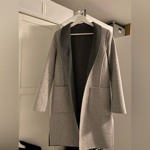 Banana republic XS reversible car coat dark grey/ light grey